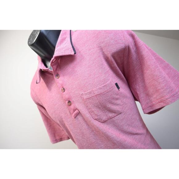 Oakley Golf Polo Regular Fit Red Short Sleeve Cotton/Polyester Mens Size Large - Picture 1 of 8